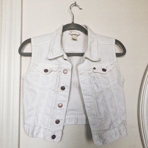 White Denim H&M Vest